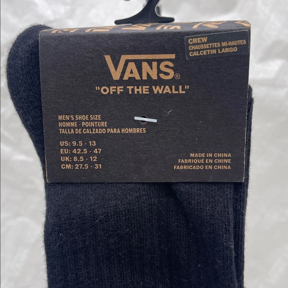 Vans Major Type Crew Socks (1 pair)  Style VN000NCFBLK